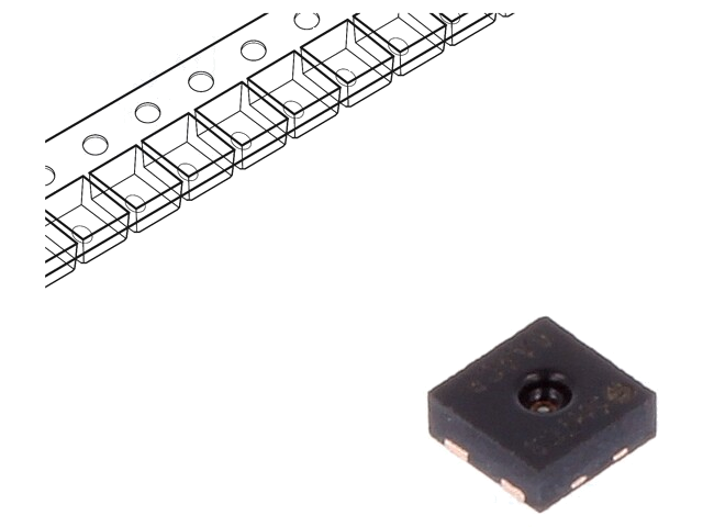 Sensor: temperatuur en vochtigheid; 0÷100%RH; -40÷125°C; DFN2x2 Sensor: temperatuur en vochtigheid; 0÷100%RH; -40÷125°C; DFN2x2